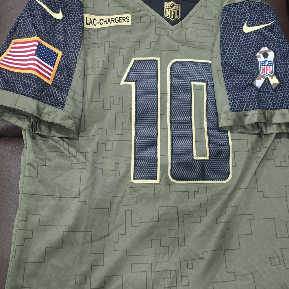 Nike NFL LAC Chargers Green Jersey Stiched